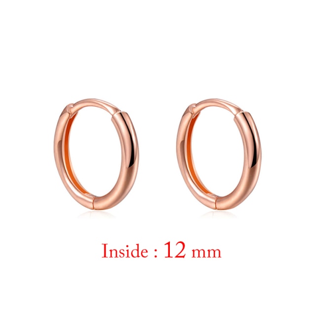 Minimal Glossy Hoop Earrings Gold Color Tiny Cartilage Earrings Piercing