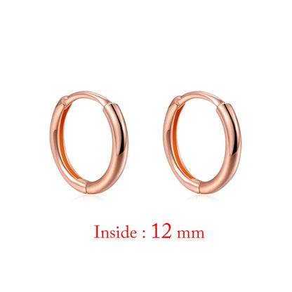 Minimal Glossy Hoop Earrings Gold Color Tiny Cartilage Earrings Piercing