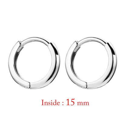Minimal Glossy Hoop Earrings Gold Color Tiny Cartilage Earrings Piercing