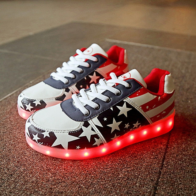 Luminous Sneakers with Backlight Glowing Women Sneakers with Glowing Soles