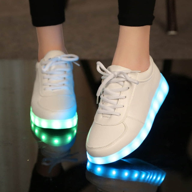 Luminous Sneakers with Backlight Glowing Women Sneakers with Glowing Soles
