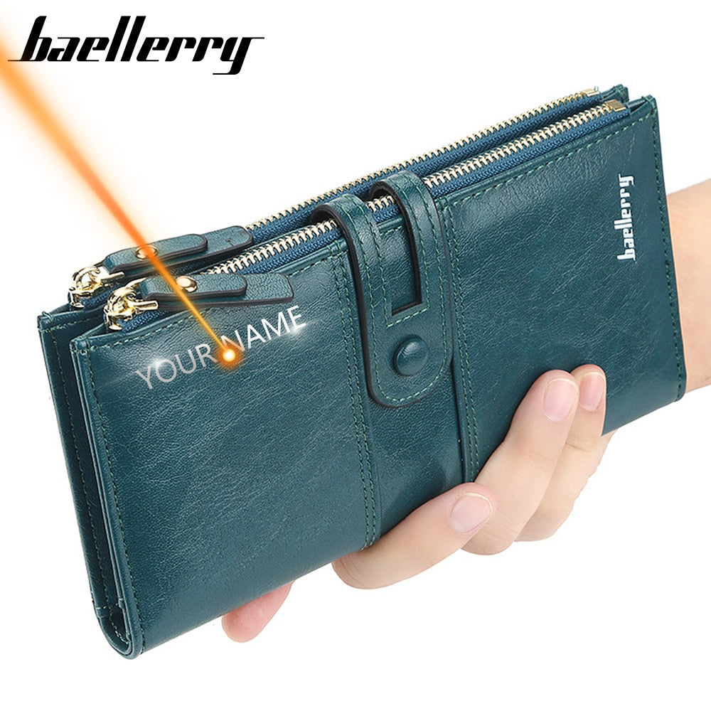 Woman Colorful PU Leather Long Fashion Wallets Purses Female Womens