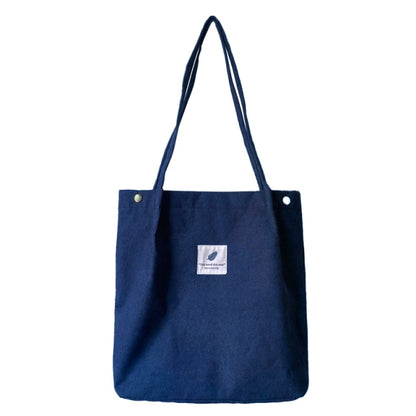 MABULA Casual Foldable Corduroy Shopping Bag High Quality Eco friendly