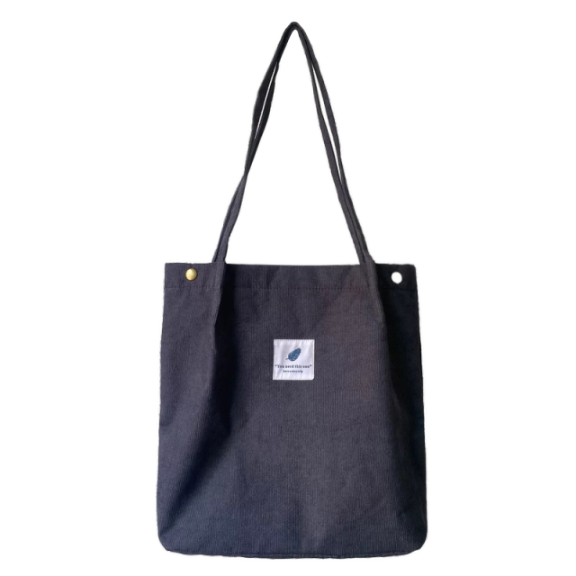 MABULA Casual Foldable Corduroy Shopping Bag High Quality Eco friendly