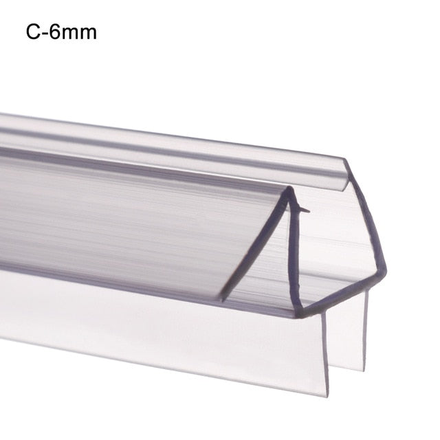 Bath Shower Screen Door Seal Strip 4 to 12mm Rubber Glass Door Weatherstrip