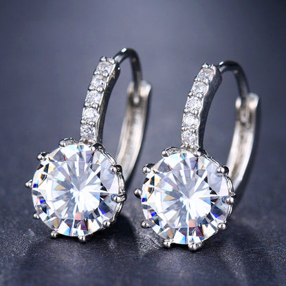 LXOEN Fashion 10 Colors AAA CZ Hoop Earrings For Women Silver
