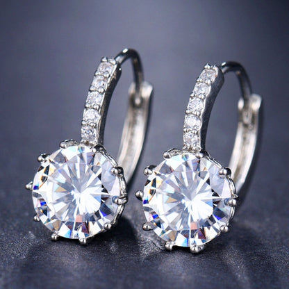 LXOEN Fashion 10 Colors AAA CZ Hoop Earrings For Women Silver