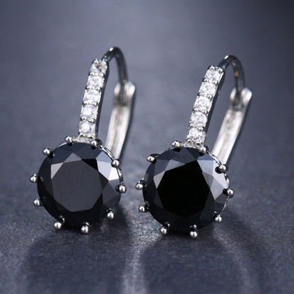LXOEN Fashion 10 Colors AAA CZ Hoop Earrings For Women Silver