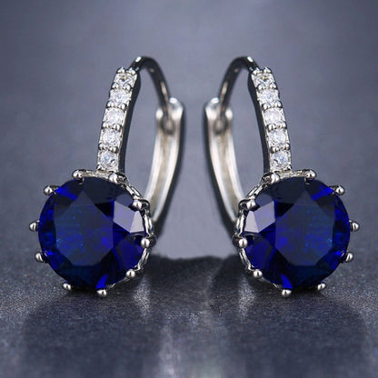 LXOEN Fashion 10 Colors AAA CZ Hoop Earrings For Women Silver