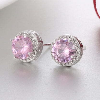 LXOEN Fashion 10 Colors AAA CZ Hoop Earrings For Women Silver