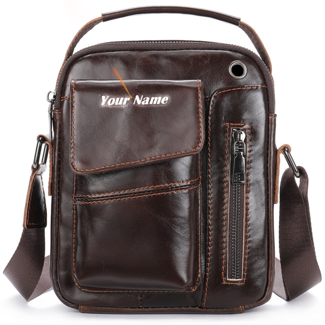 MVA Genuine Leather Men&#39;s Messenger Bag Shoulder Bags for Men Crossbody Bags Small Man