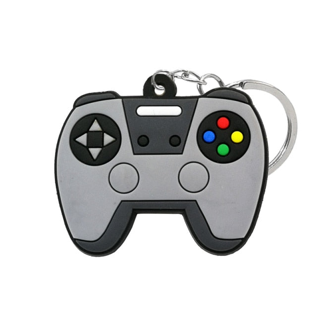 1PCS PVC new style Game Machine Keychain &amp; Keyring Cute Gamepad Joystick