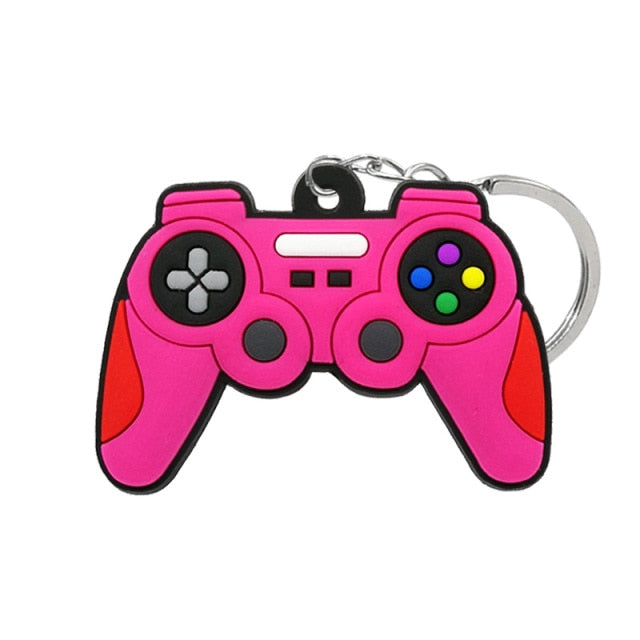 1PCS PVC new style Game Machine Keychain &amp; Keyring Cute Gamepad Joystick