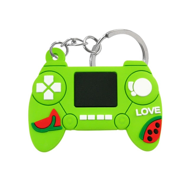 1PCS PVC new style Game Machine Keychain &amp; Keyring Cute Gamepad Joystick