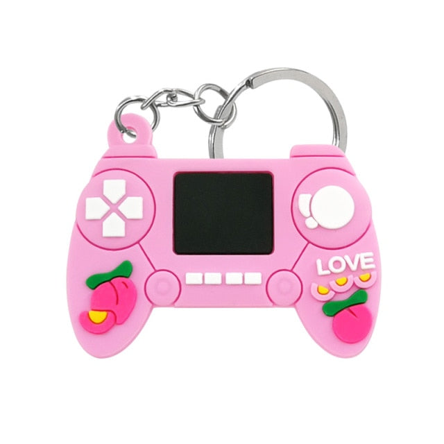 1PCS PVC new style Game Machine Keychain &amp; Keyring Cute Gamepad Joystick