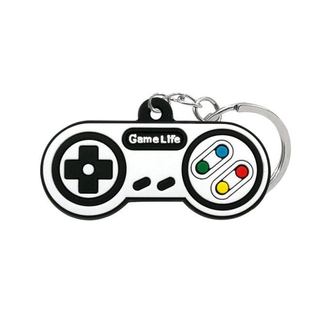 1PCS PVC new style Game Machine Keychain &amp; Keyring Cute Gamepad Joystick