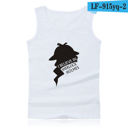 SherLocked Summer West Tank Tops Men Tank Top Men Fitness And Plus Size 221B - Shopy Max