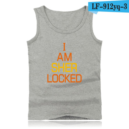 SherLocked Summer West Tank Tops Men Tank Top Men Fitness And Plus Size 221B - Shopy Max