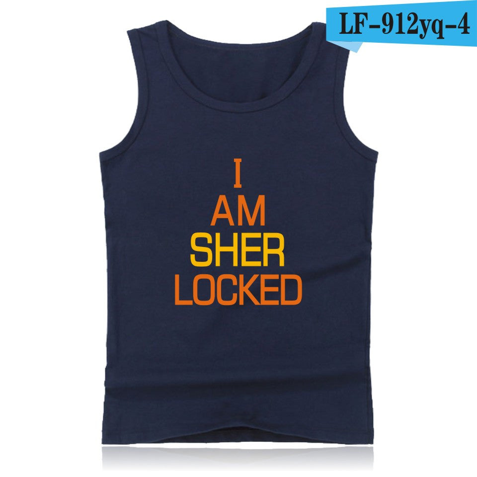SherLocked Summer West Tank Tops Men Tank Top Men Fitness And Plus Size 221B - Shopy Max