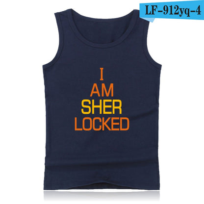 SherLocked Summer West Tank Tops Men Tank Top Men Fitness And Plus Size 221B - Shopy Max
