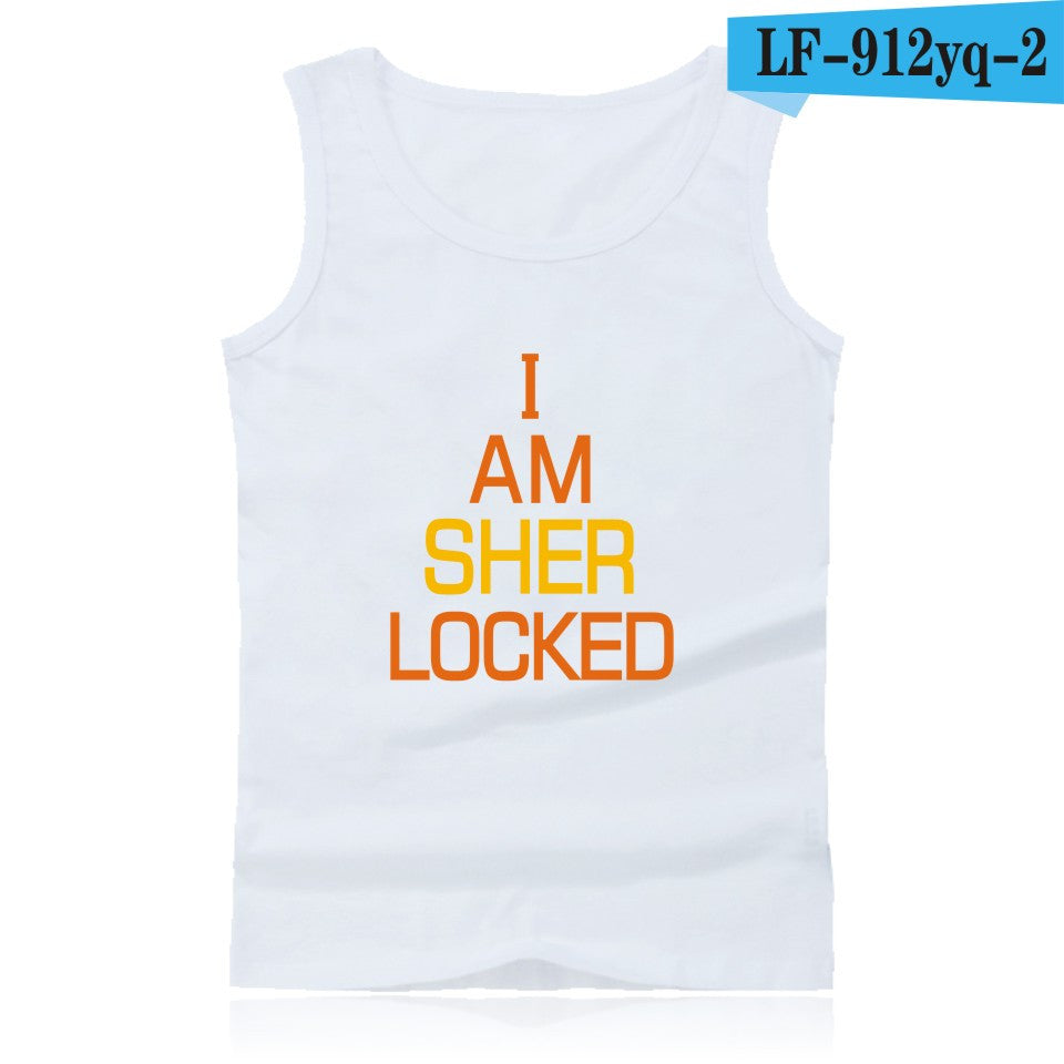 SherLocked Summer West Tank Tops Men Tank Top Men Fitness And Plus Size 221B - Shopy Max