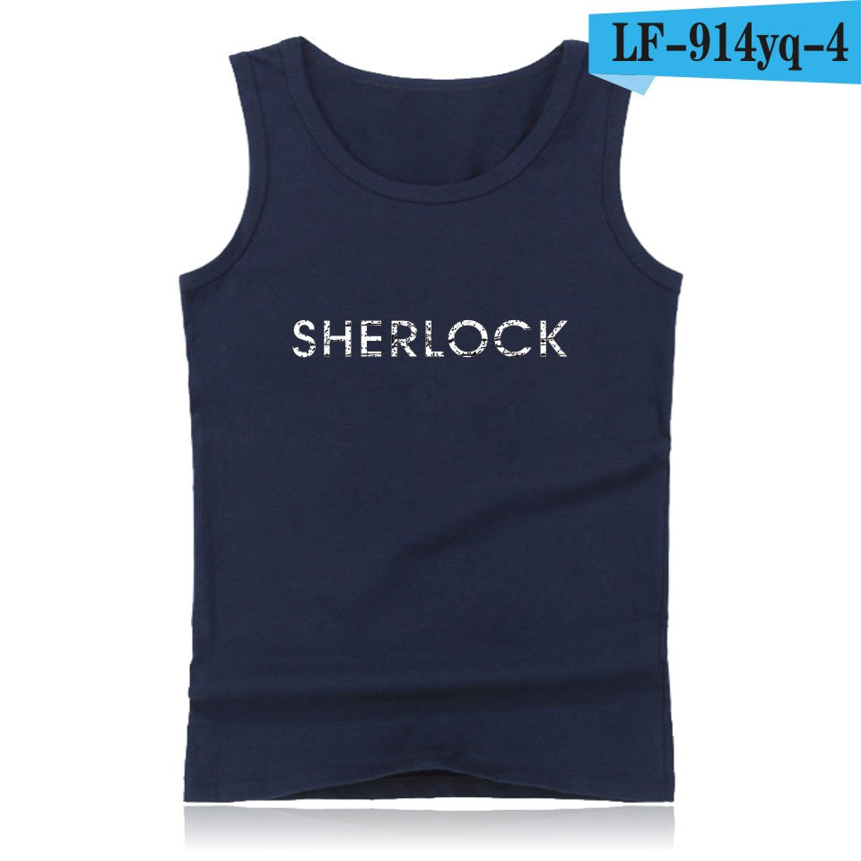 SherLocked Summer West Tank Tops Men Tank Top Men Fitness And Plus Size 221B - Shopy Max