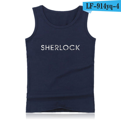 SherLocked Summer West Tank Tops Men Tank Top Men Fitness And Plus Size 221B - Shopy Max