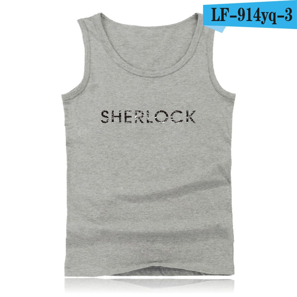 SherLocked Summer West Tank Tops Men Tank Top Men Fitness And Plus Size 221B - Shopy Max