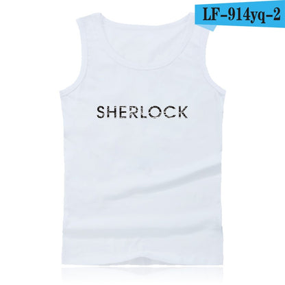 SherLocked Summer West Tank Tops Men Tank Top Men Fitness And Plus Size 221B - Shopy Max