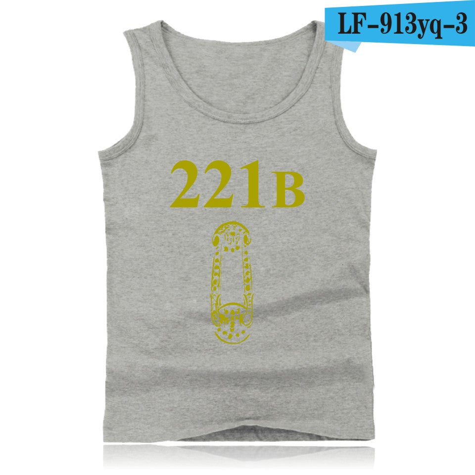 SherLocked Summer West Tank Tops Men Tank Top Men Fitness And Plus Size 221B - Shopy Max