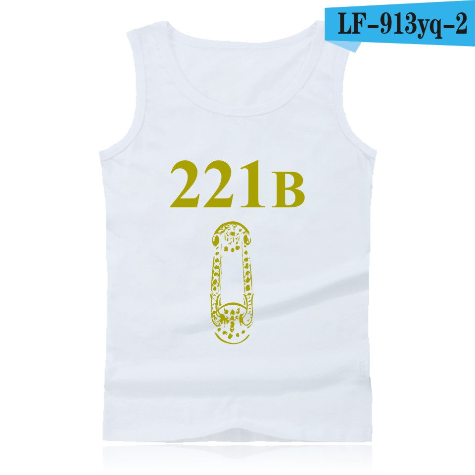 SherLocked Summer West Tank Tops Men Tank Top Men Fitness And Plus Size 221B - Shopy Max