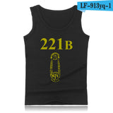 SherLocked Summer West Tank Tops Men Tank Top Men Fitness And Plus Size 221B - Shopy Max