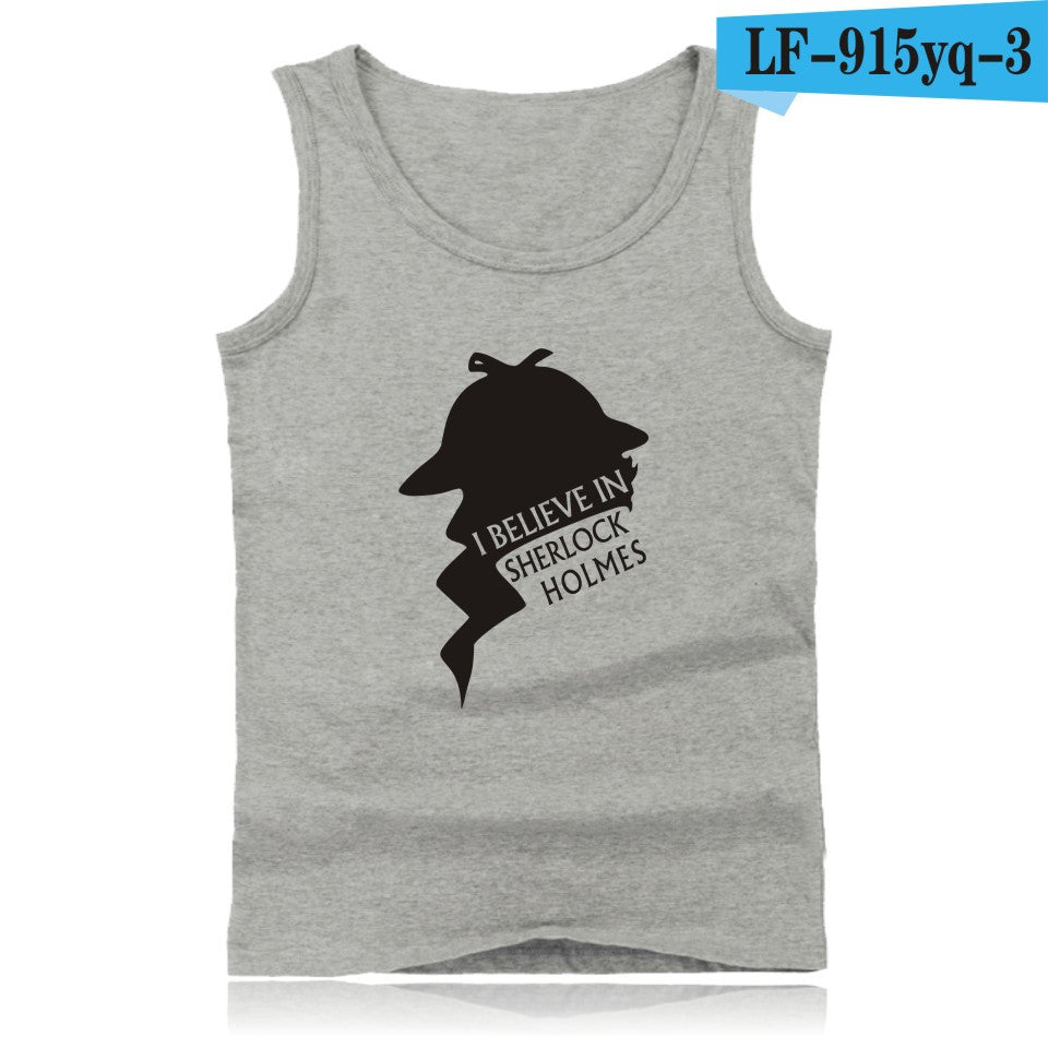 SherLocked Summer West Tank Tops Men Tank Top Men Fitness And Plus Size 221B - Shopy Max