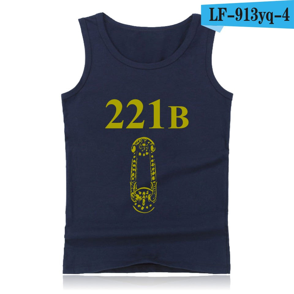 SherLocked Summer West Tank Tops Men Tank Top Men Fitness And Plus Size 221B