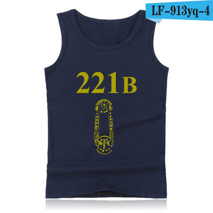 SherLocked Summer West Tank Tops Men Tank Top Men Fitness And Plus Size 221B