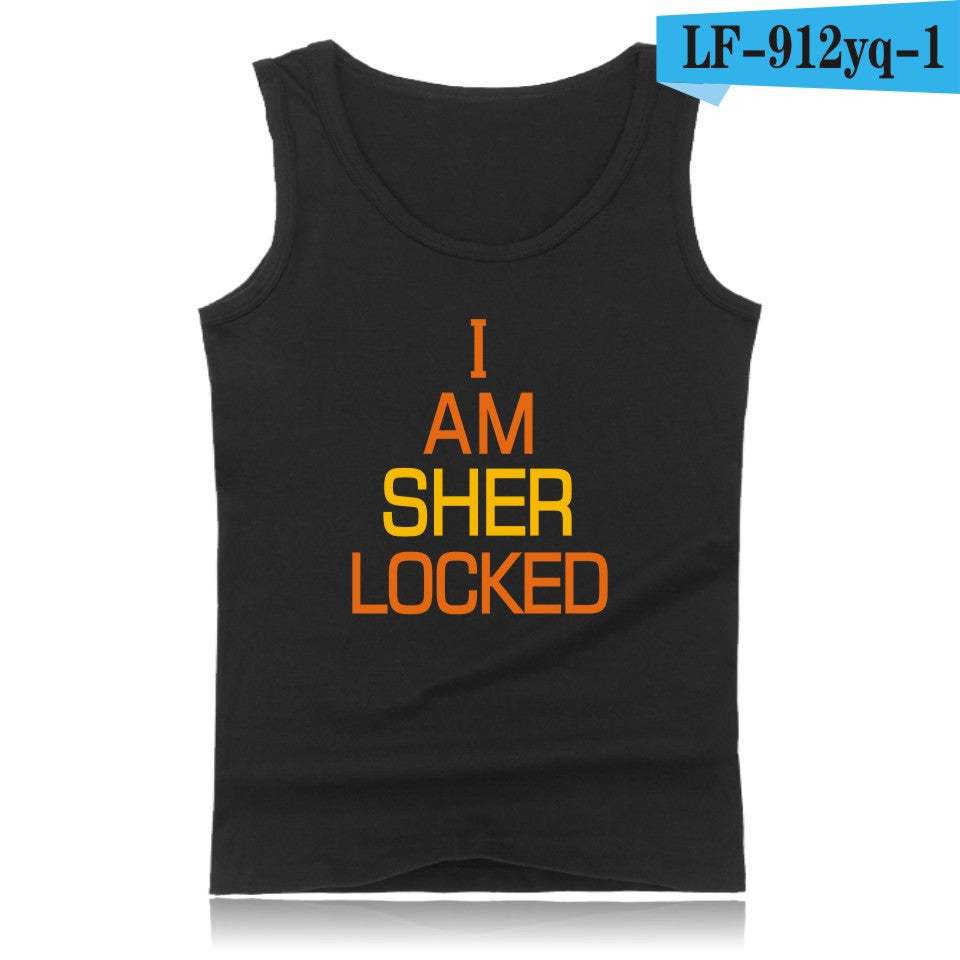 SherLocked Summer West Tank Tops Men Tank Top Men Fitness And Plus Size 221B - Shopy Max