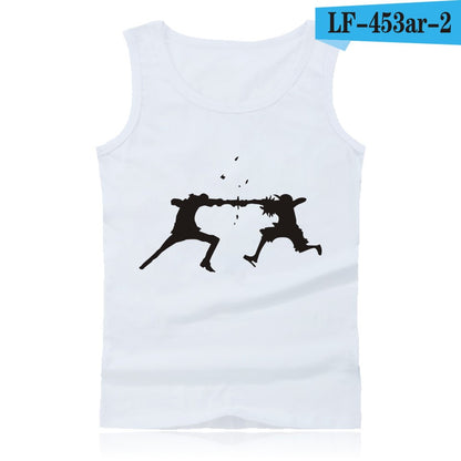 Anime One Piece Luffy And Ace Tank Top Summer Clothes Sexy Tank Tops Men Plus