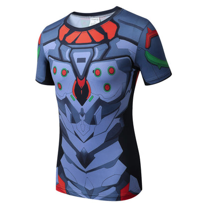 Quick Drying Compression Shirt Breathable Bodybuilding T Shirt Men Motion Tight 3D - Shopy Max