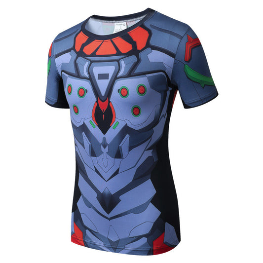 Quick Drying Compression Shirt Breathable Bodybuilding T Shirt Men Motion Tight 3D - Shopy Max