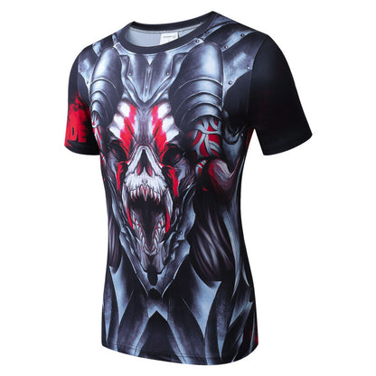 Quick Drying Compression Shirt Breathable Bodybuilding T Shirt Men Motion Tight 3D - Shopy Max