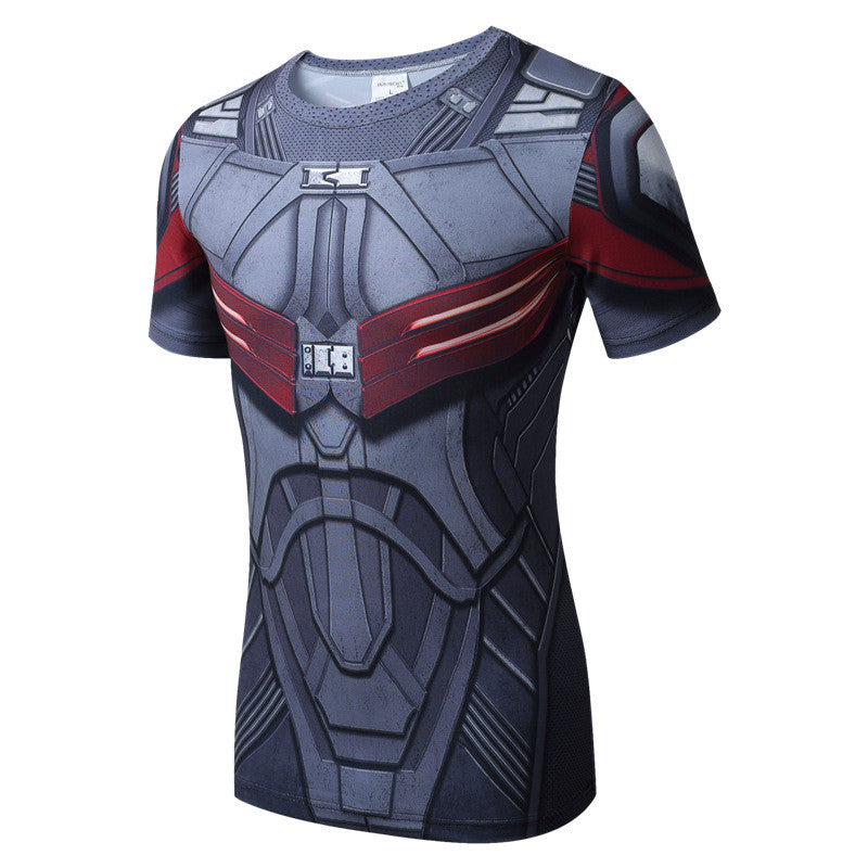 Quick Drying Compression Shirt Breathable Bodybuilding T Shirt Men Motion Tight 3D - Shopy Max