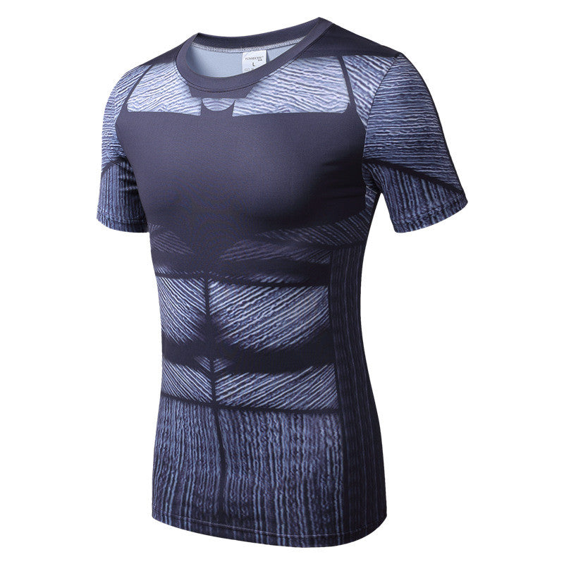 Quick Drying Compression Shirt Breathable Bodybuilding T Shirt Men Motion Tight 3D - Shopy Max