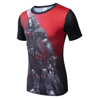 Quick Drying Compression Shirt Breathable Bodybuilding T Shirt Men Motion Tight 3D - Shopy Max
