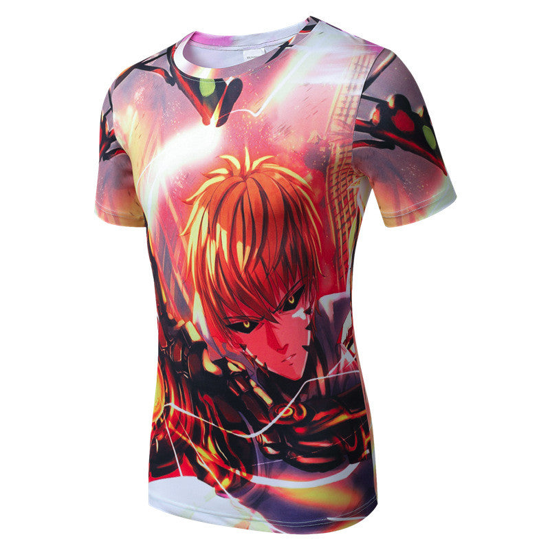 Quick Drying Compression Shirt Breathable Bodybuilding T Shirt Men Motion Tight 3D - Shopy Max