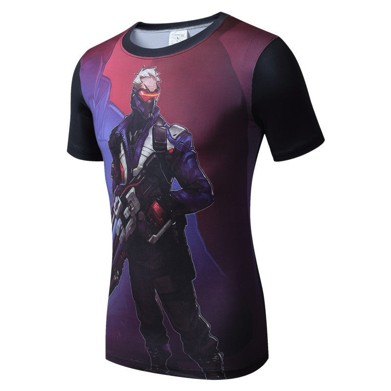 Quick Drying Compression Shirt Breathable Bodybuilding T Shirt Men Motion Tight 3D - Shopy Max