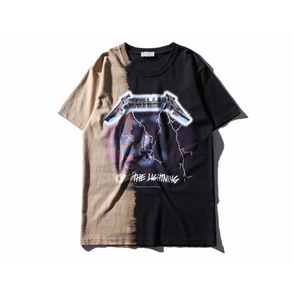 Metallica Rock Band T Shirt Men 2017 Dark Chair Lightning Cotton Short Sleeved