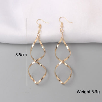 Twist Metal Stud Earrings for Women Hollow Geometric Statement
