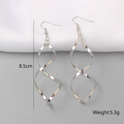 Twist Metal Stud Earrings for Women Hollow Geometric Statement