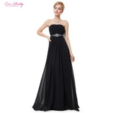 Evening Dresses Ever Pretty HE08125 Elegal Strapless Pink Long Chiffon Evening Special Occasion Dresses - Shopy Max