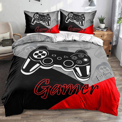 Gamer Bedding Sets for Boys Gaming Duvet Cover Set Video Games Comforter